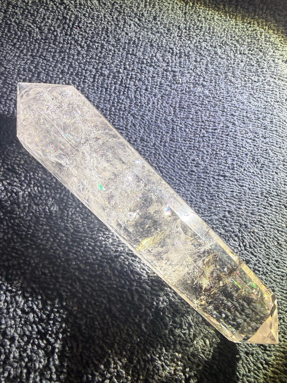 Smokey Quartz Vogel with rainbows 🌈